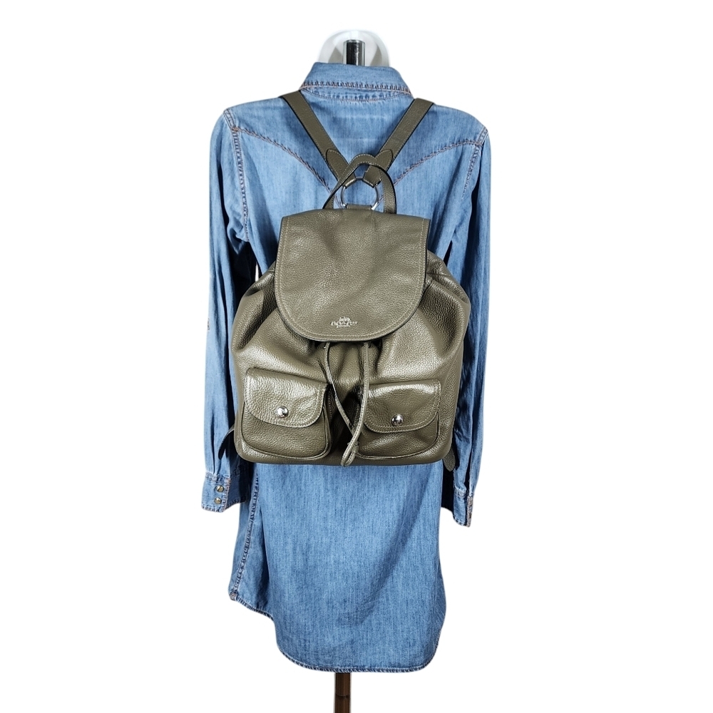 COACH PEBBLE LEATHER PENNIE BACKPACK